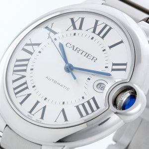 Cartier Ballon Bleu 42mm Stainless Steel Automatic Watch W69012Z4 3001