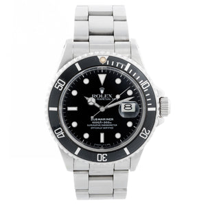 Vintage Rolex Submariner 16800 Stainless Steel Men's Watch with Distinctive Patina