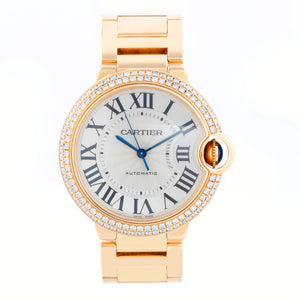 Cartier Ballon Bleu Gold Unisex Midsize Diamond  WE9004Z3