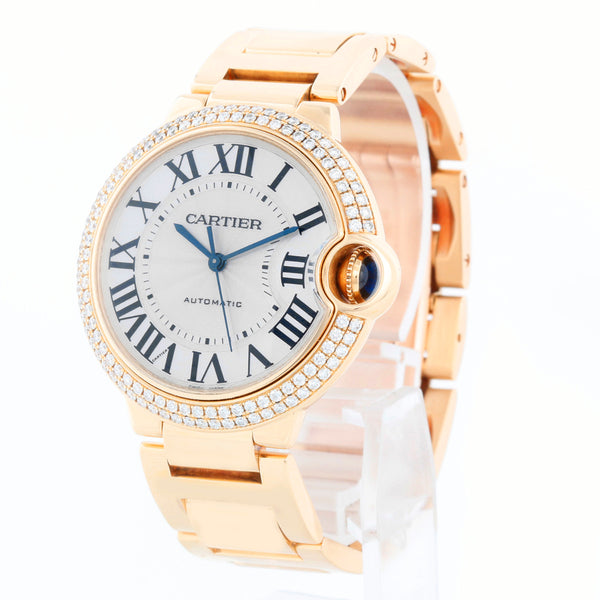 Cartier Ballon Bleu Gold Unisex Midsize Diamond  WE9004Z3