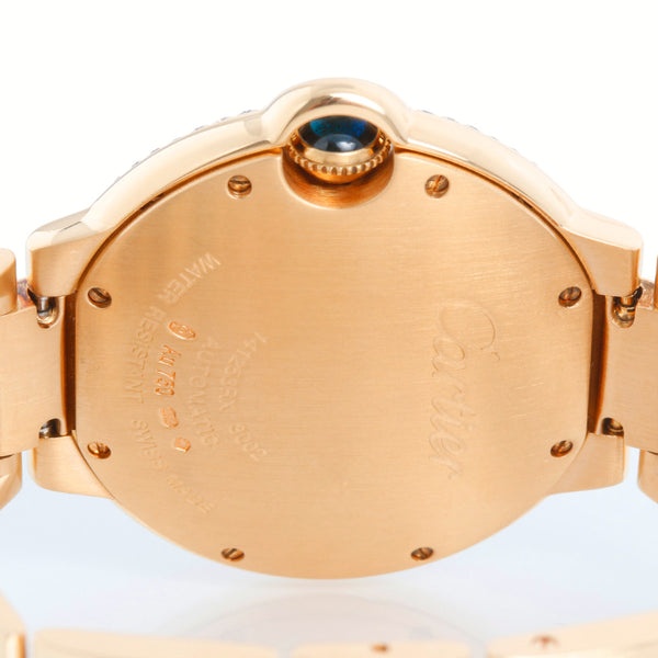 Cartier Ballon Bleu Gold Unisex Midsize Diamond  WE9004Z3