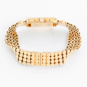 Rare & Unusual Cartier 18K Yellow Gold Tank Ladies Watch 8057