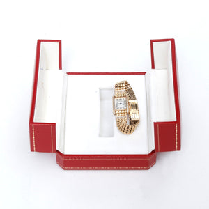 Rare & Unusual Cartier 18K Yellow Gold Tank Ladies Watch 8057