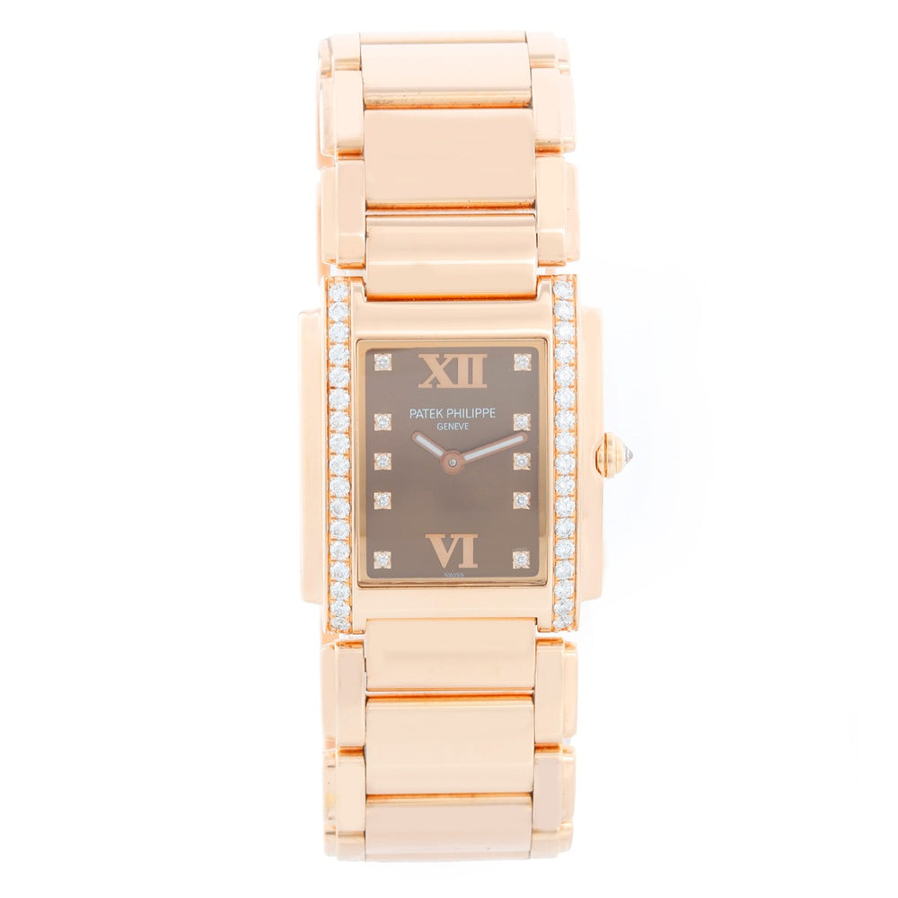 Patek Philippe Twenty-4 Ladies 18k Rose Gold & Diamond Watch 4910/11R