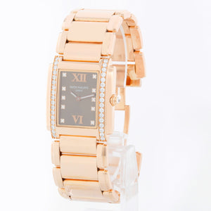 Patek Philippe Twenty-4 Ladies 18k Rose Gold & Diamond Watch 4910/11R