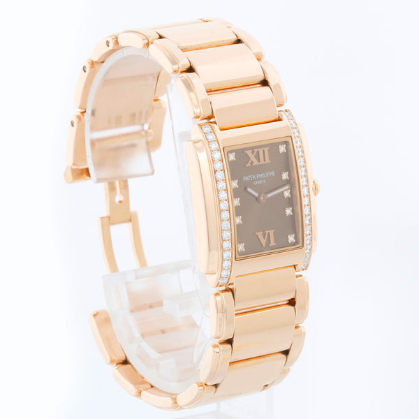 Patek Philippe Twenty-4 Ladies 18k Rose Gold & Diamond Watch 4910/11R