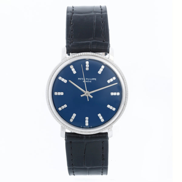 Patek Philippe "Back Wind"  White Gold Men's Watch Ref. 3569