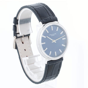 Patek Philippe "Back Wind"  White Gold Men's Watch Ref. 3569