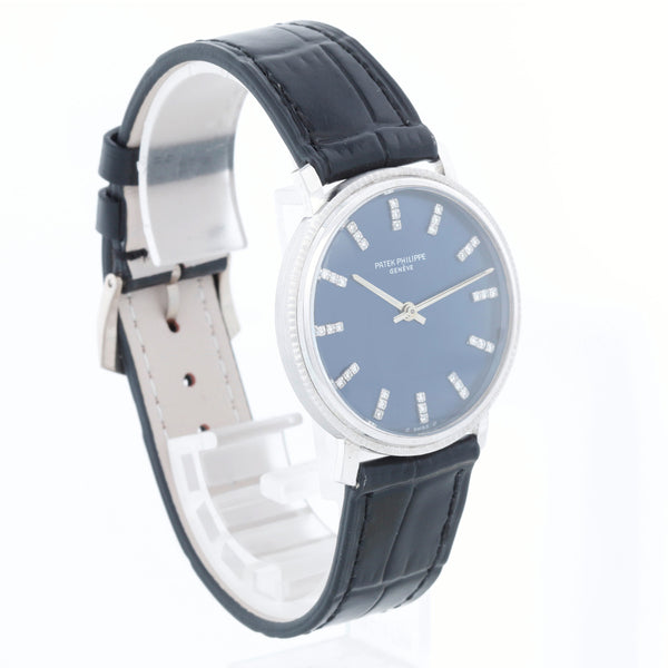 Patek Philippe "Back Wind"  White Gold Men's Watch Ref. 3569