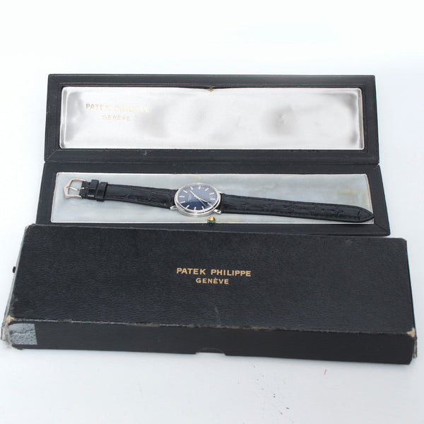 Patek Philippe "Back Wind"  White Gold Men's Watch Ref. 3569