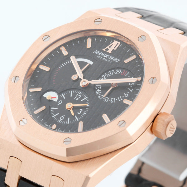 Audemars Piguet Royal Oak Dual Time Rose Gold Mens Watch 26120OR.00.D002CR.01