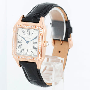 Cartier Santos Dumont Quartz 18k Rose  Gold WJSA0016 4241