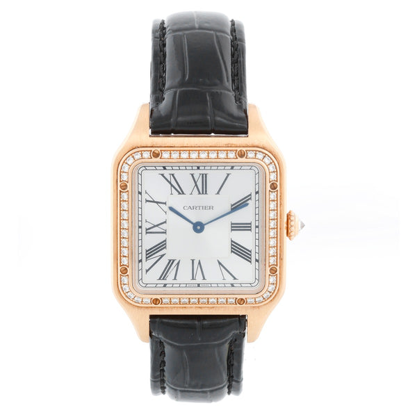 Cartier Santos Dumont Quartz 18k Rose  Gold WJSA0016 4241