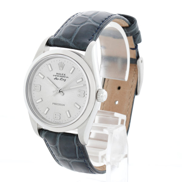 Men's Rolex Air-King Stainless Steel  Watch 14000 Silver Dial