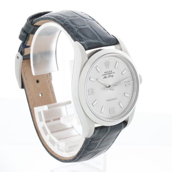 Men's Rolex Air-King Stainless Steel  Watch 14000 Silver Dial