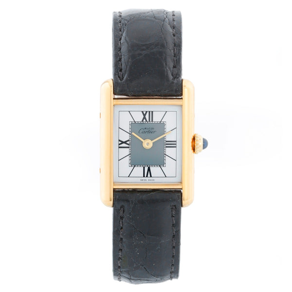 Must de Cartier Tank Vermeil Plaque Quartz Ladies Watch