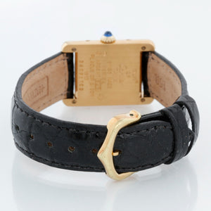 Must de Cartier Tank Vermeil Plaque Quartz Ladies Watch