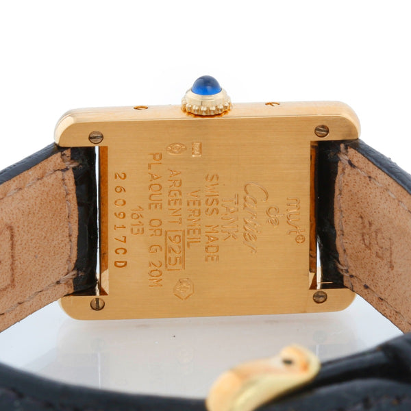Must de Cartier Tank Vermeil Plaque Quartz Ladies Watch