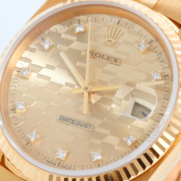 Ultra Rare Collectors Piece Rolex Datejust Men's 18k Chevrolet Diamond Jubilee Watch 16018