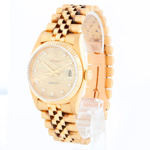 Ultra Rare Collectors Piece Rolex Datejust Men's 18k Chevrolet Diamond Jubilee Watch 16018