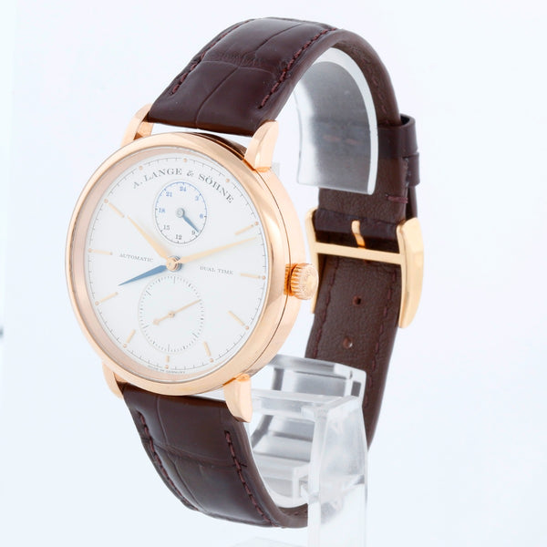 A. Lange & Söhne Saxonia Dual Time Rose Gold  Watch 385.032