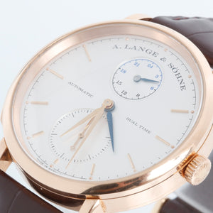 A. Lange & Söhne Saxonia Dual Time Rose Gold  Watch 385.032