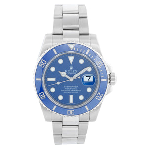 Rolex Submariner 18k White Gold Men's Watch 116619