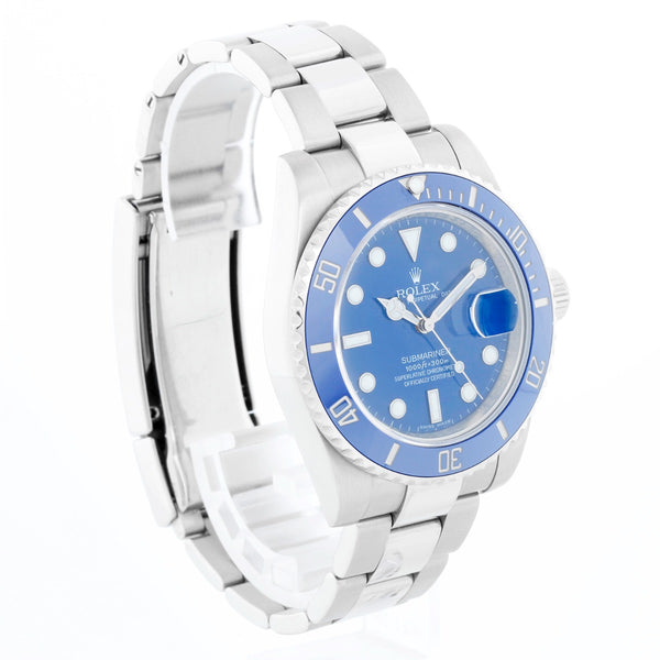 Rolex Submariner 18k White Gold Men's Watch 116619