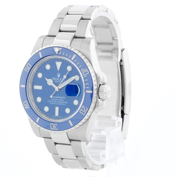 Rolex Submariner 18k White Gold Men's Watch 116619