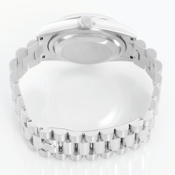 Rolex President Day-Date Platinum Men's Watch 118206 Glacier Blue Dial