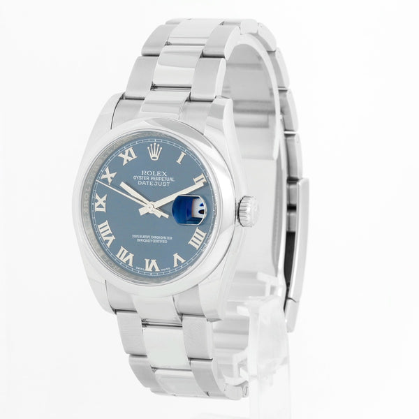 Rolex Datejust Stainless Steel Watch 116200 Blue Dial Men's