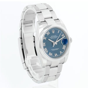 Rolex Datejust Stainless Steel Watch 116200 Blue Dial Men's