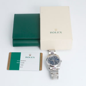Rolex Datejust Stainless Steel Watch 116200 Blue Dial Men's