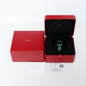 Cartier Large Steel Tank Must Watch Green Cordes de Marseille Watch Ref. WSTA0056