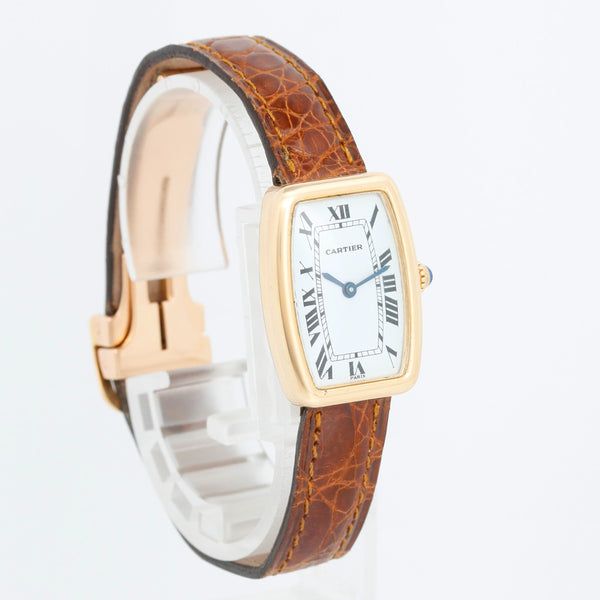 Cartier 18K Yellow Gold Faberge Tonneau Watch