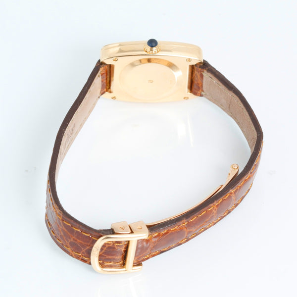 Cartier 18K Yellow Gold Faberge Tonneau Watch