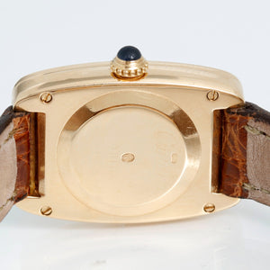 Cartier 18K Yellow Gold Faberge Tonneau Watch