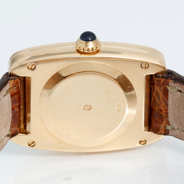 Cartier 18K Yellow Gold Faberge Tonneau Watch