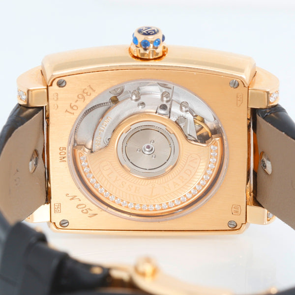 Ulysse Nardin Caprice 18K Rose Gold Mens Watch 136-91