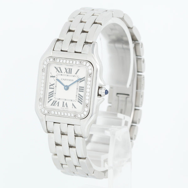 Cartier Stainless Steel  Midsize Diamond Panther W4PN0008 4016