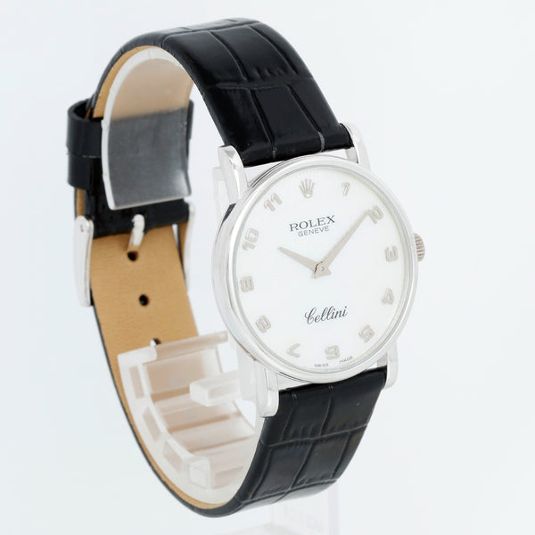 Rolex Cellini Classic 18k White Gold Men's Mother of Pearl 5115 Watch