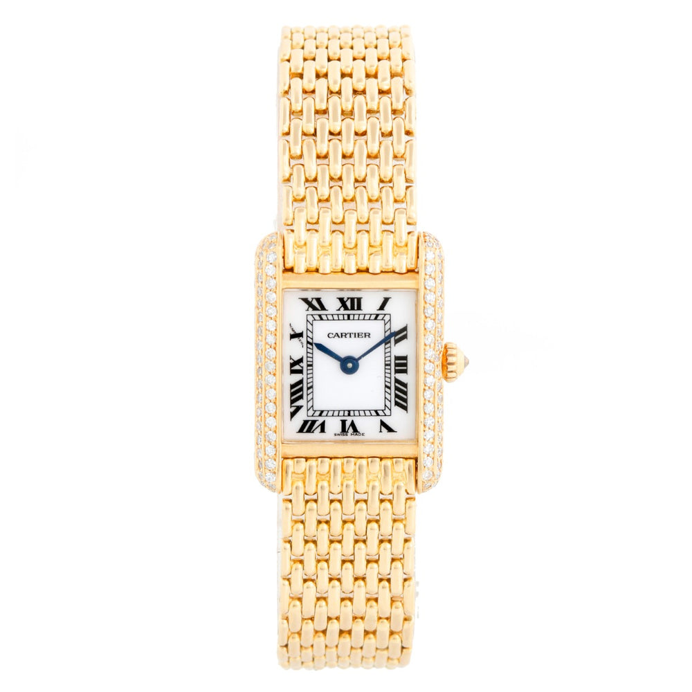 Cartier 18K Yellow Gold Tank Ladies Watch