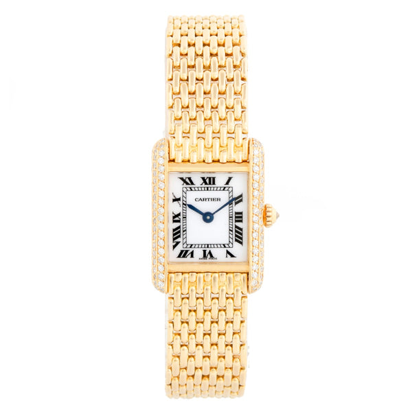 Cartier 18K Yellow Gold Tank Ladies Watch
