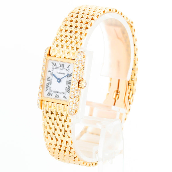 Cartier 18K Yellow Gold Tank Ladies Watch