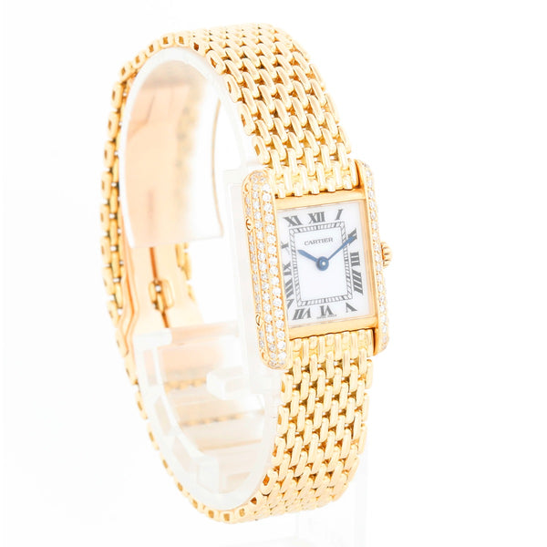 Cartier 18K Yellow Gold Tank Ladies Watch