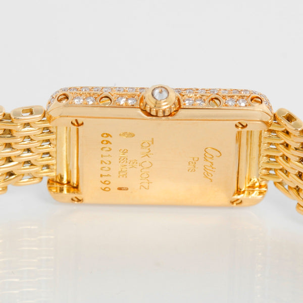 Cartier 18K Yellow Gold Tank Ladies Watch