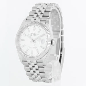 Rolex Datejust Men's Stainless Steel Watch Silver Index Dial 126234