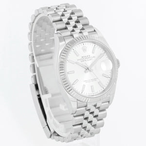 Rolex Datejust Men's Stainless Steel Watch Silver Index Dial 126234