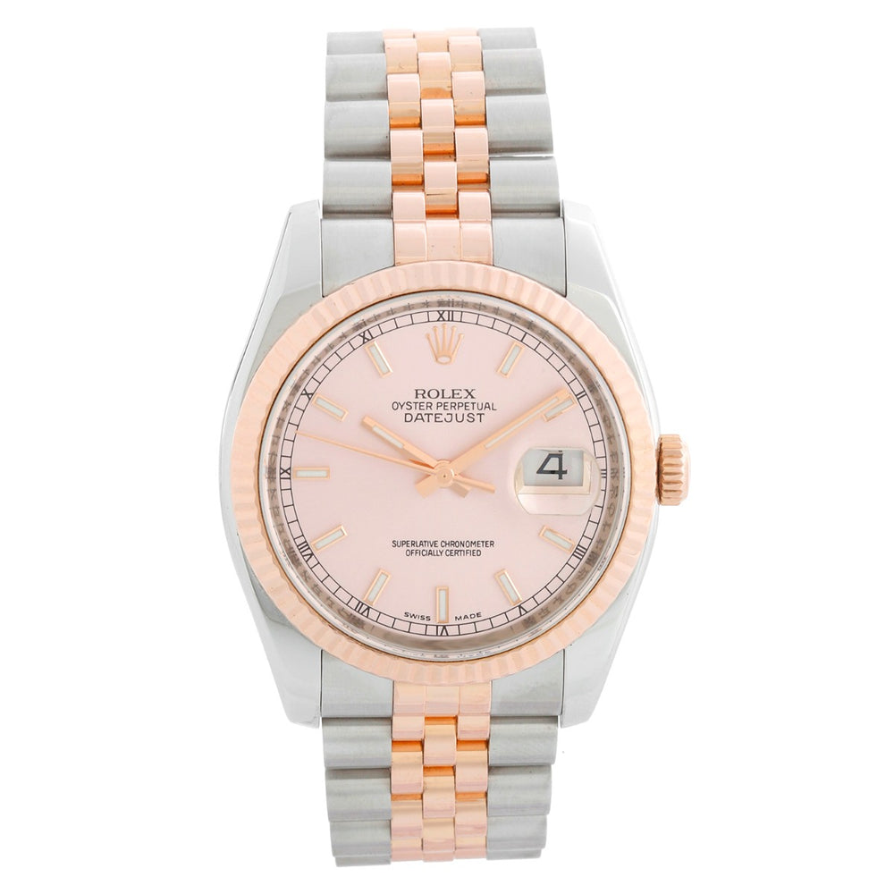 Rolex Datejust 116231 Men's 2-Tone Steel/Rose Gold  Rose Gold  Dial Watch