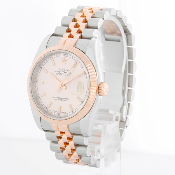 Rolex Datejust 116231 Men's 2-Tone Steel/Rose Gold  Rose Gold  Dial Watch